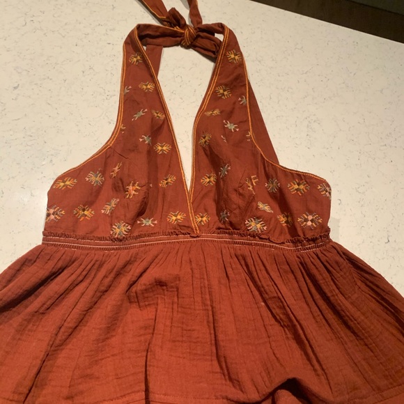 Free People Embellished Embroidered Halter Top - Picture 3 of 7